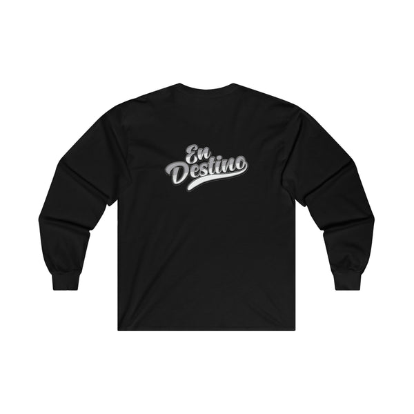 Camiseta En Destino Compass Hombre Manga Larga / Logo Gris