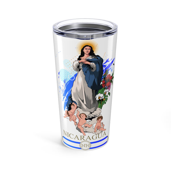 La Purísima ( Virgen María ) - Vaso Blanco de 20oz
