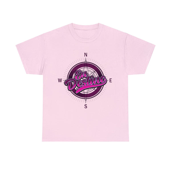 Camiseta En Destino Compass Mujer / Logo Rosa
