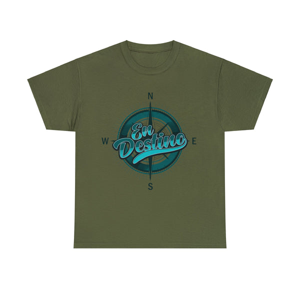 Camiseta En Destino Compass Hombre / Logo Verde