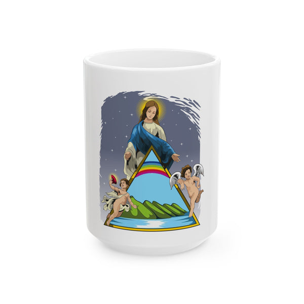Taza Virgen María Guardiana - 11oz y 15oz Blanca