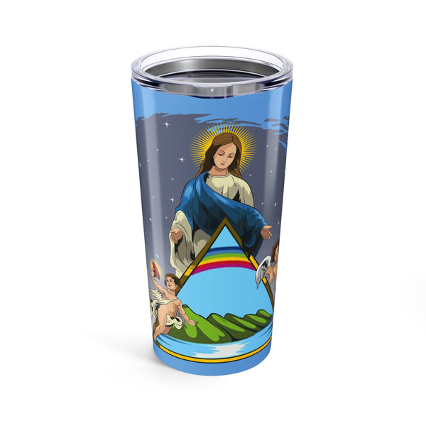 Guardiana Virgen María - Vaso de 20 oz Azul claro