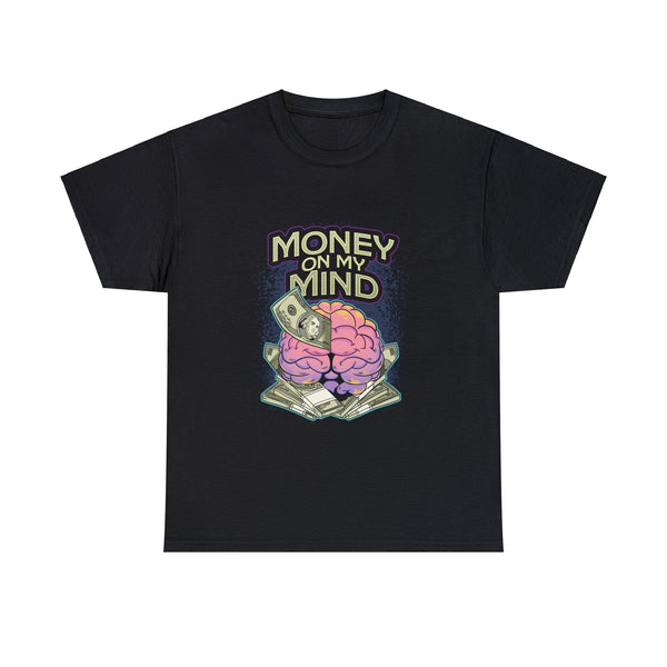 This shirt is perfect for those focused on financial success. Featuring a design of a brain overflowing with money and the phrase "Money on my mind," it embodies ambition and a strong money-driven mindset. Ideal for entrepreneurs and anyone serious about achieving their financial goals. Wear it proudly and show your commitment to success!