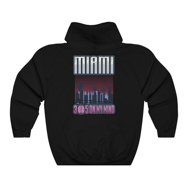 Miami en mi mente Sudadera con capucha para hombre