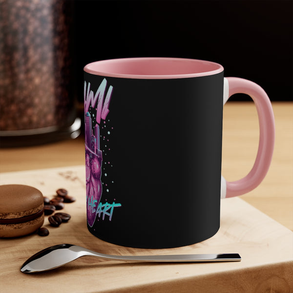 Miami tiene mi corazón Taza decorativa de 11 oz