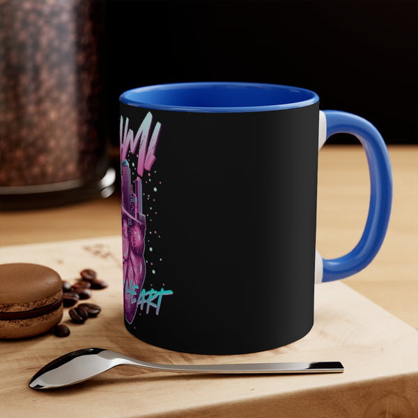 Miami tiene mi corazón Taza decorativa de 11 oz
