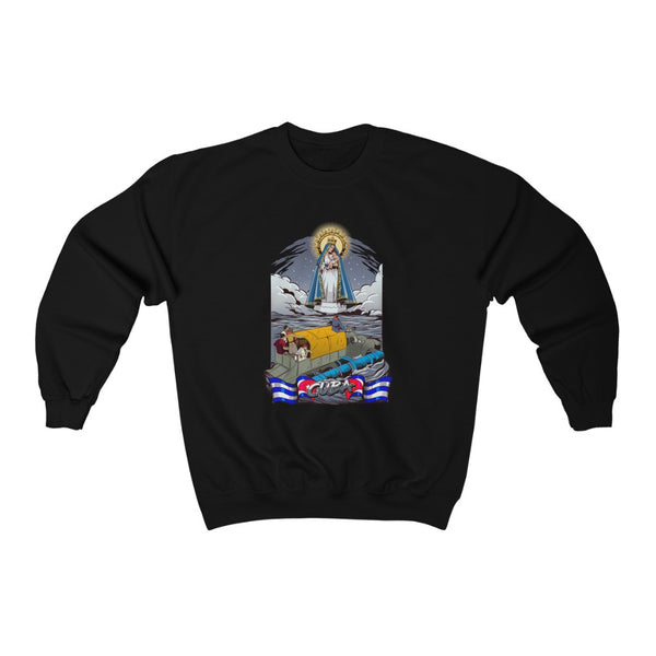 Sudadera Cuello Redondo Mujer Virgen de la Caridad del Cobre