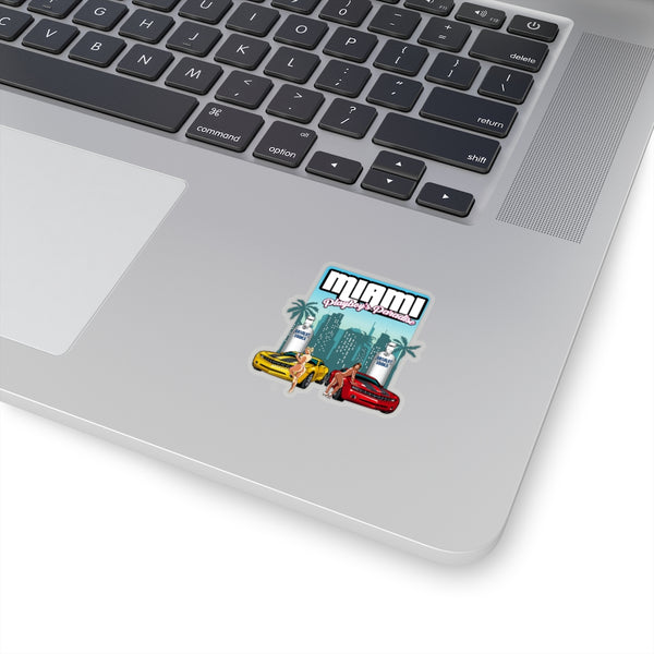 Pegatina del paraíso de Playboy en Miami