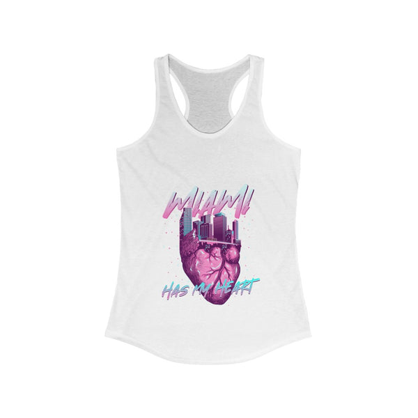 Miami tiene mi corazón Racerback Tank para mujer