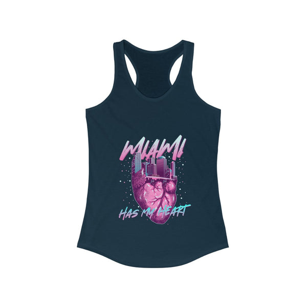 Miami tiene mi corazón Racerback Tank para mujer