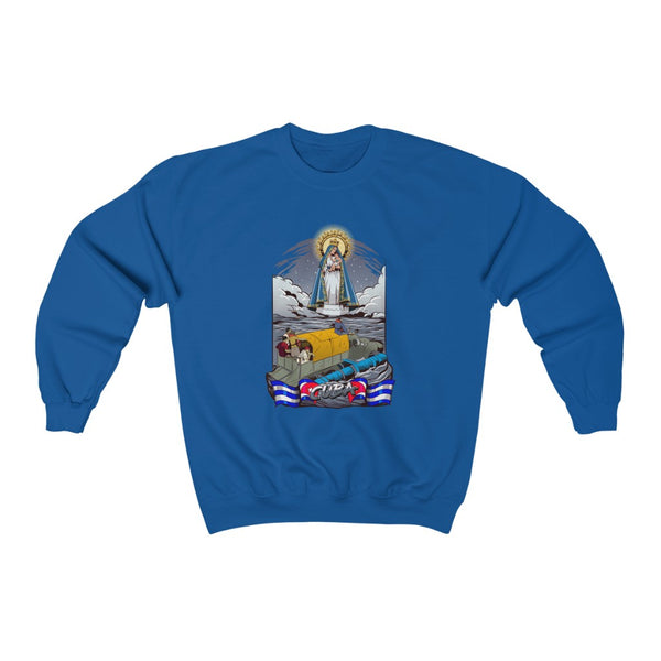 Sudadera Cuello Redondo Mujer Virgen de la Caridad del Cobre