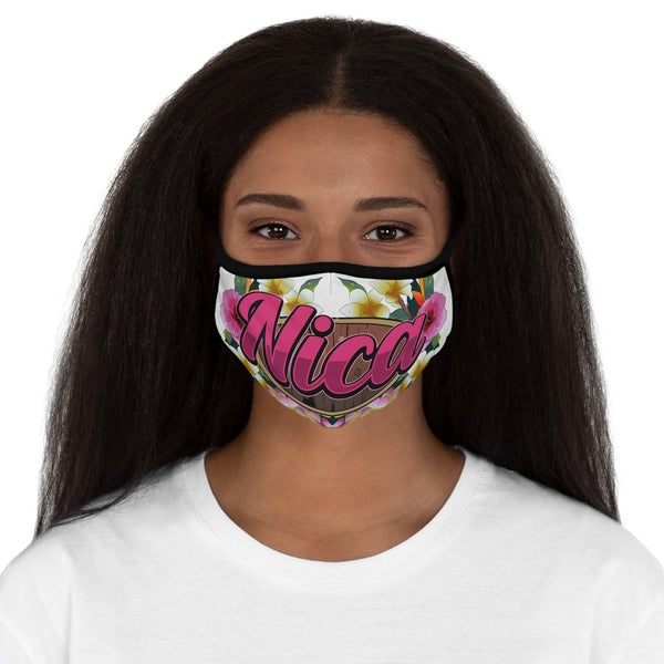 Nica Flowers Women's Face Mask / White