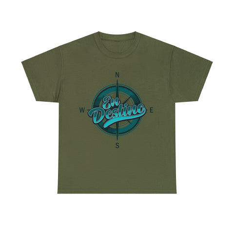 Camiseta En Destino Compass Hombre / Logo Verde