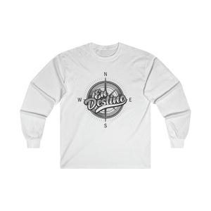 En Destino Compass Men's Long Sleeve Tee / Gray Logo