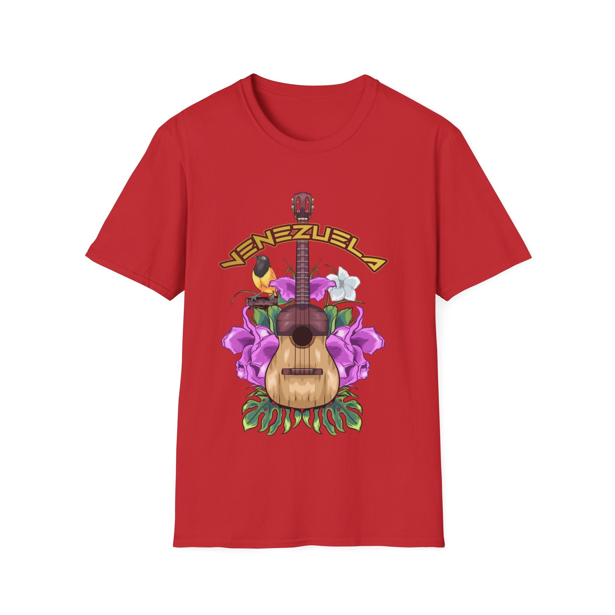 Camiseta de hombre con guitarra venezolana