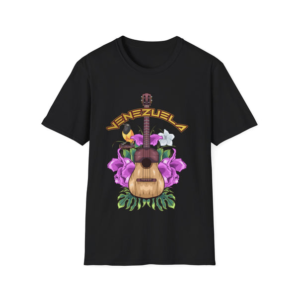 Camiseta de hombre con guitarra venezolana