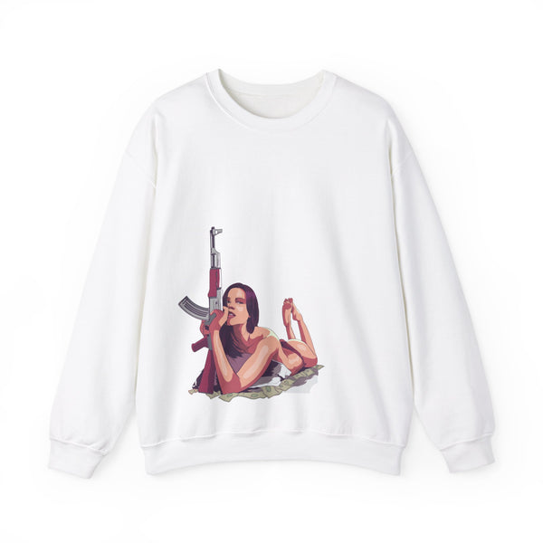 Esta sudadera de cuello redondo destaca con su llamativo diseño gráfico. Su cómodo cuello redondo y corte clásico son perfectos para usar a diario o como capa. Confeccionada con tela de calidad, está diseñada para ser un tema de conversación que refleje tu estilo y actitud. Perfecta para quienes aprecian la moda vanguardista y artística que destaca entre la multitud.
