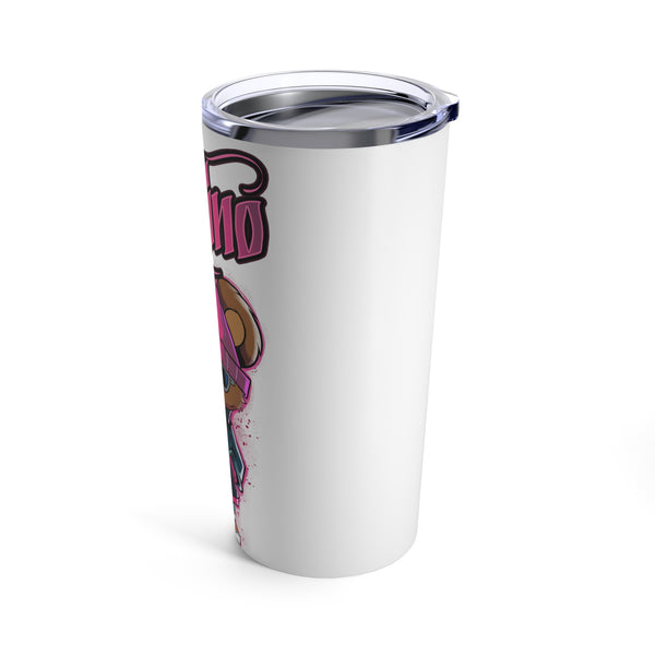 This drinking tumbler is perfect for maintaining the temperature of your beverages, whether you want them hot or cold. It features a beautiful design showcasing a cool teddy bear wearing dark glasses, giving it a fun and stylish vibe. The teddy bear appears relaxed, with its hand in its pocket, adding a charming touch to the overall look of the tumbler. It's a great way to enjoy your drinks with personality!