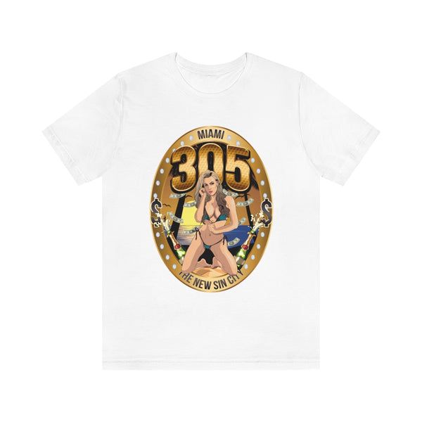Experience the thrilling vibe of Miami, the city that never sleeps. With this exclusive shirt, priced at just $26, you can showcase your bold and daring personality. Don't miss out on this opportunity to stand out from the crowd!