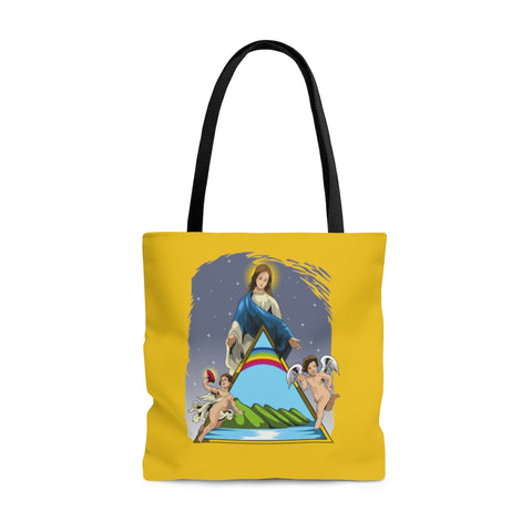 Guardian Virgin Maria Tote Bag / Yellow