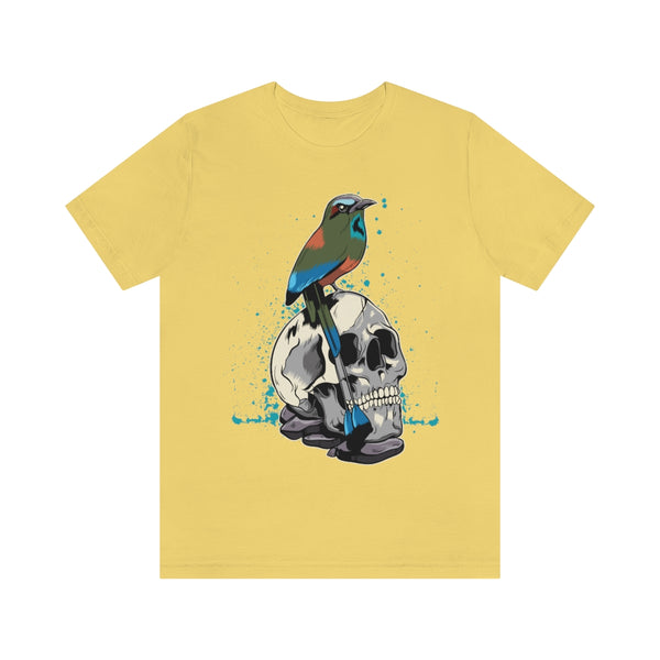 Camiseta de mujer de Nicaragua con el ave nacional, el momoto de cejas turquesas también conocido como Guardabarranco en español.